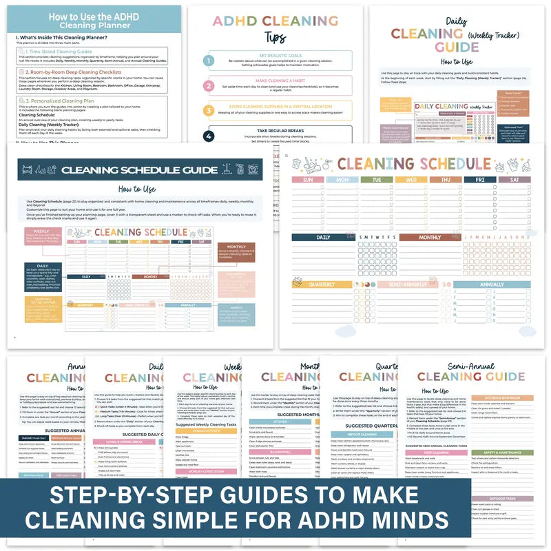 BelkaMinds™ ADHD Cleaning Planner