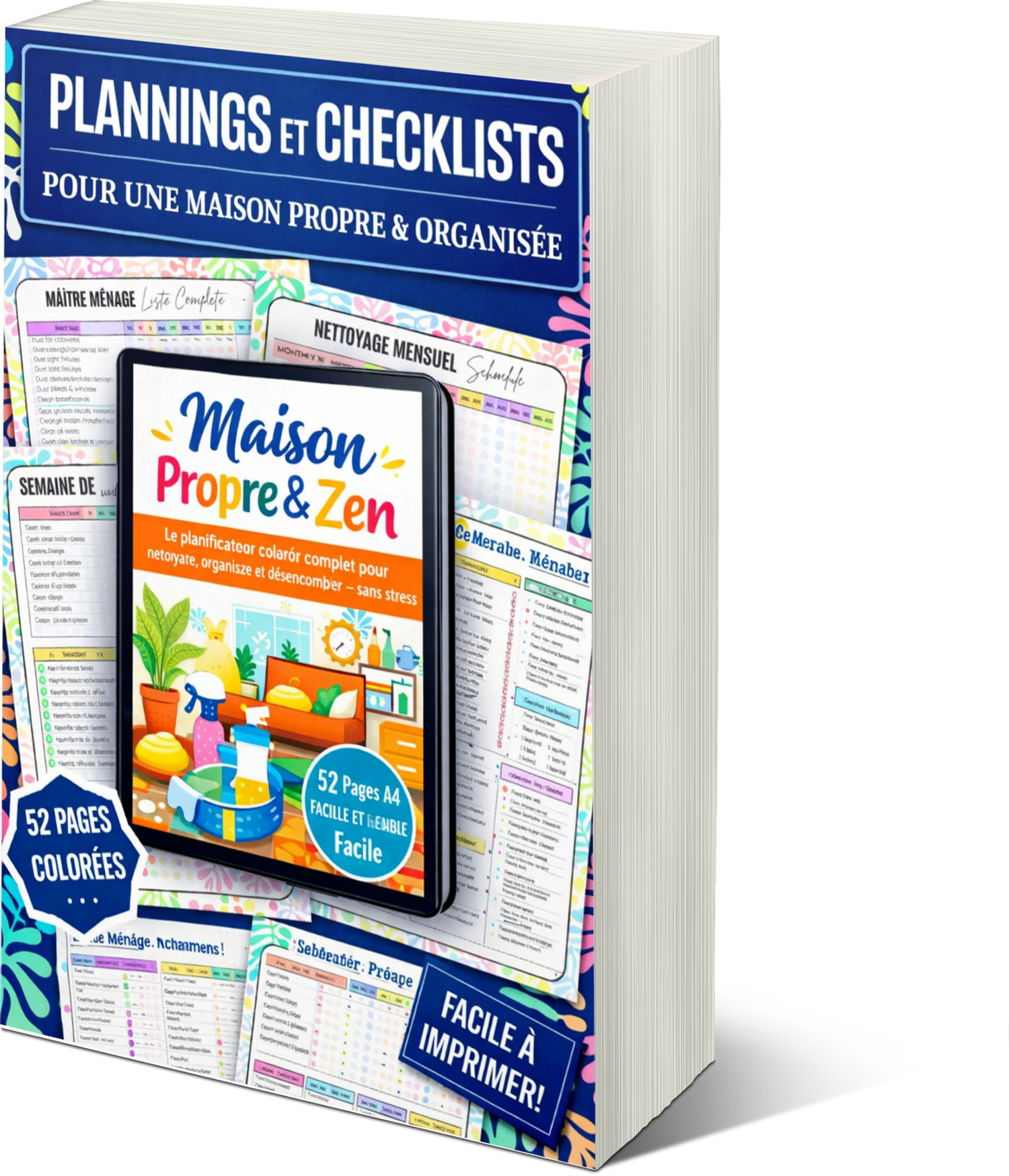 Maison propre en 15 min/jour — Planificateur Ménage 60 Pages | Inclut Version TDAH & Cerveau Atypique - Belka Pros®