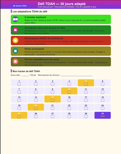 Maison propre en 15 min/jour — Planificateur Ménage 60 Pages | Inclut Version TDAH & Cerveau Atypique - Belka Pros®