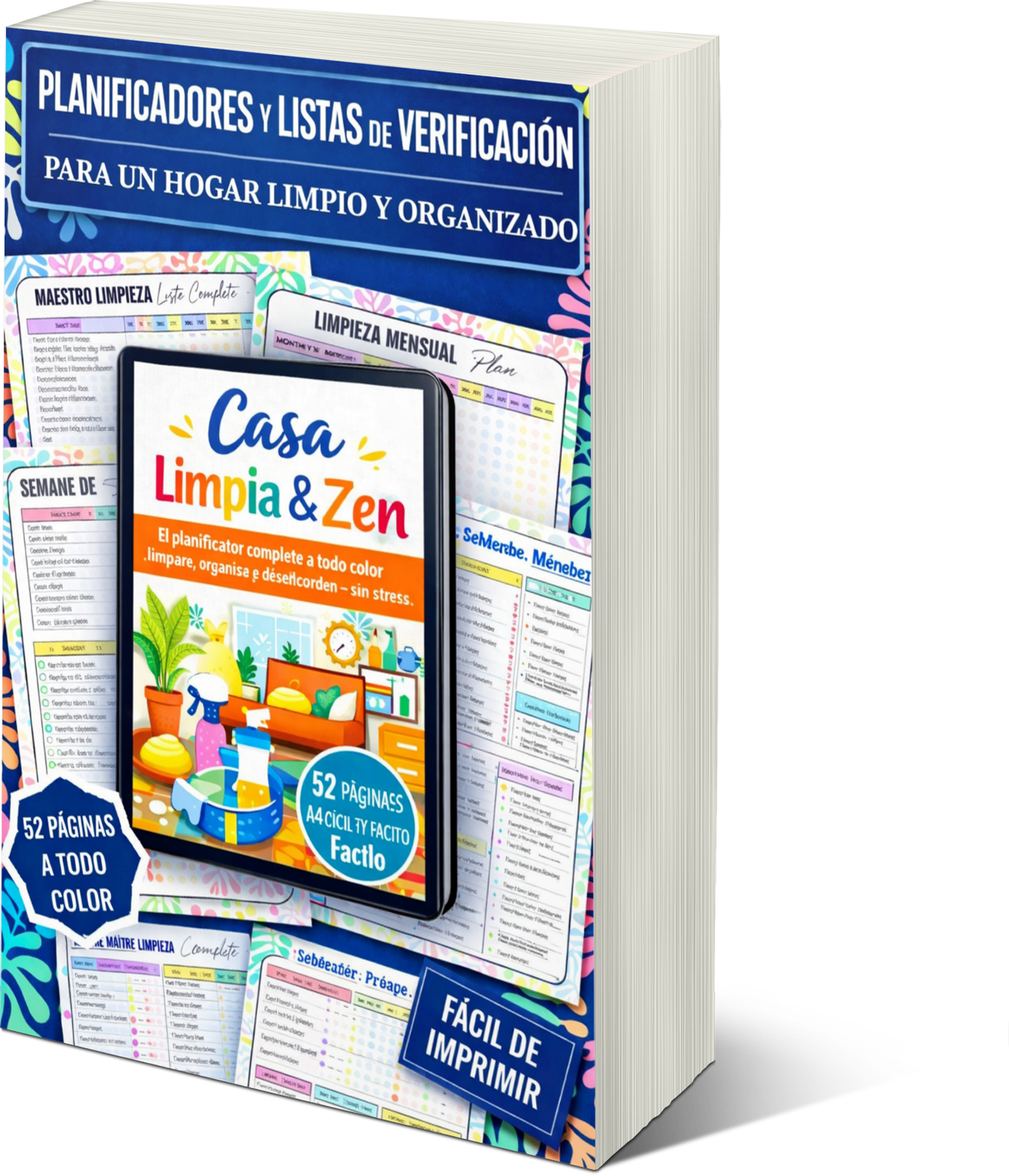 Maison propre en 15 min/jour — Planificateur Ménage 60 Pages | Inclut Version TDAH & Cerveau Atypique - Belka Pros®