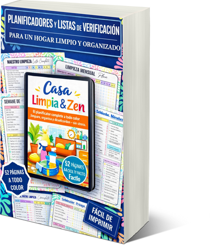 Maison propre en 15 min/jour — Planificateur Ménage 60 Pages | Inclut Version TDAH & Cerveau Atypique - Belka Pros®