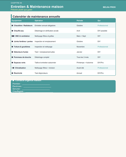 Maison propre en 15 min/jour — Planificateur Ménage 60 Pages | Inclut Version TDAH & Cerveau Atypique - Belka Pros®